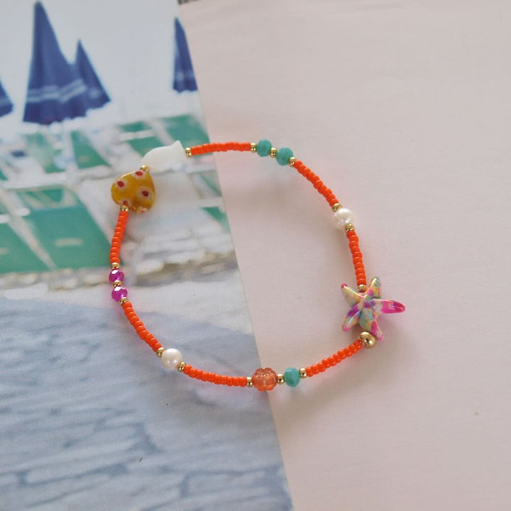 widaro ketting/armband beachy orange