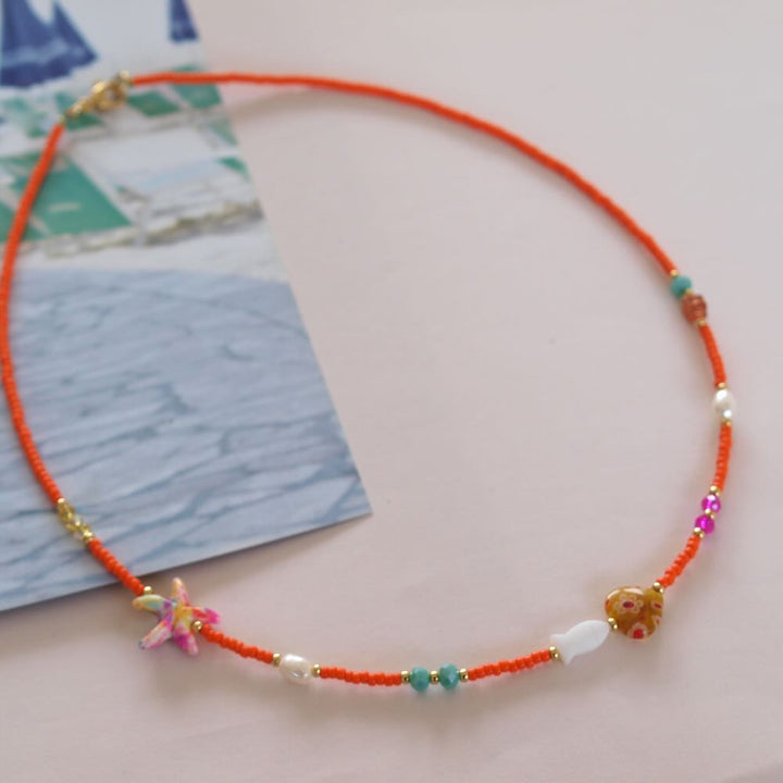 widaro ketting/armband beachy orange