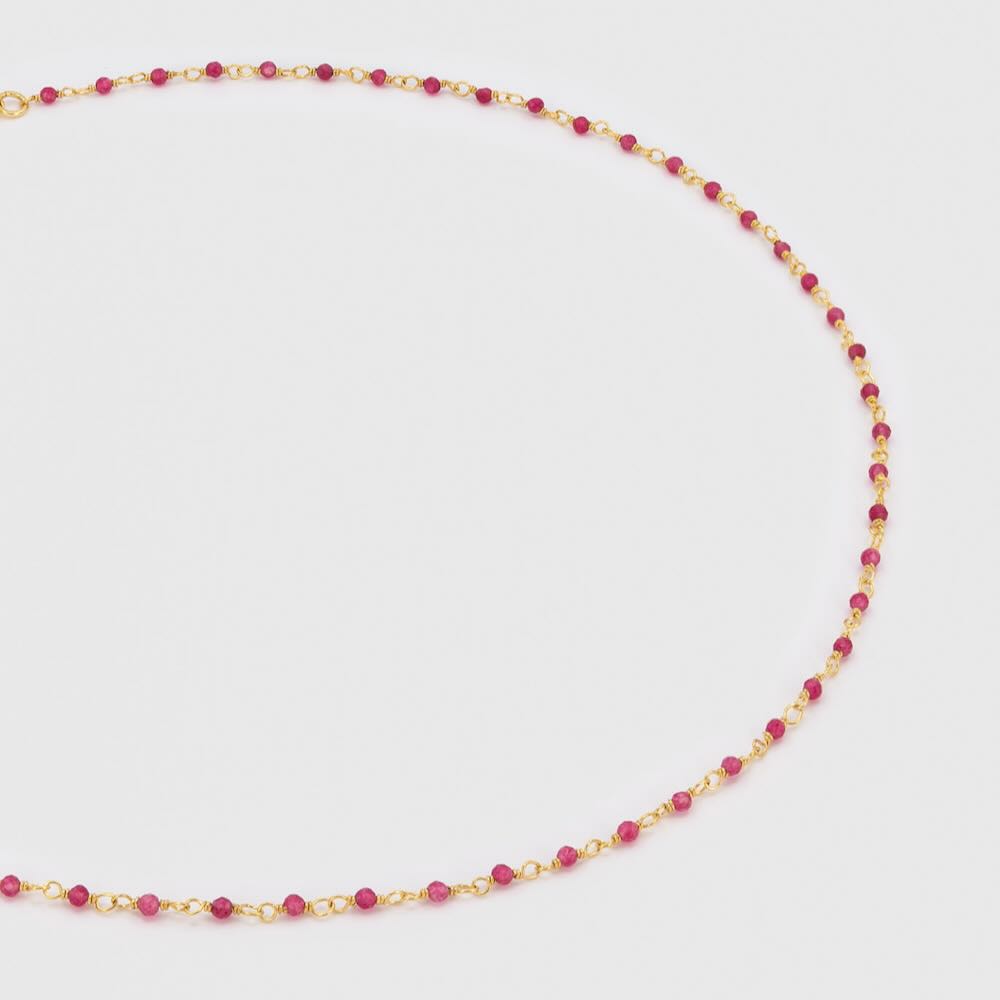 une a une ketting inde fuchsia