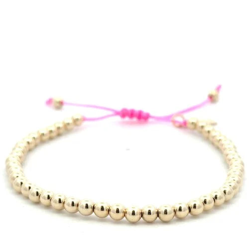 pscallme armband cord 4mm pink gold