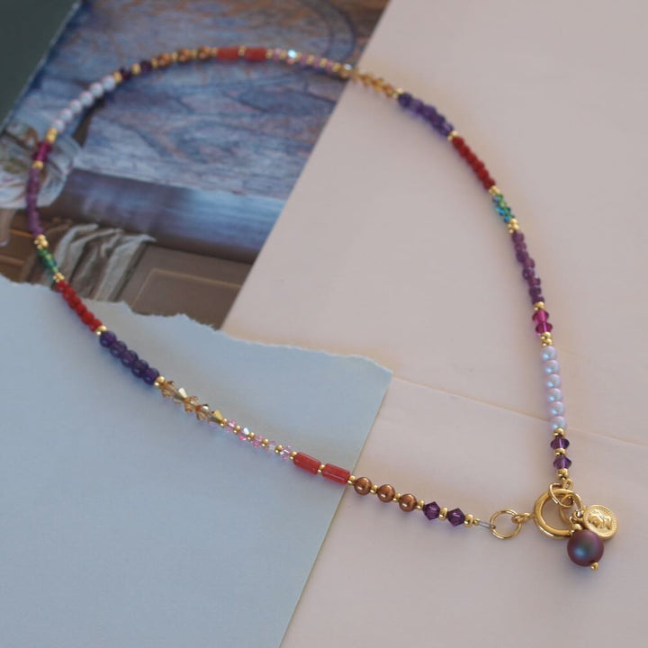widaro ketting purple soft pink (kies je lengte)