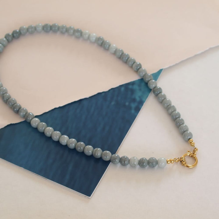 Widaro ketting marble grey (goud/zilver)