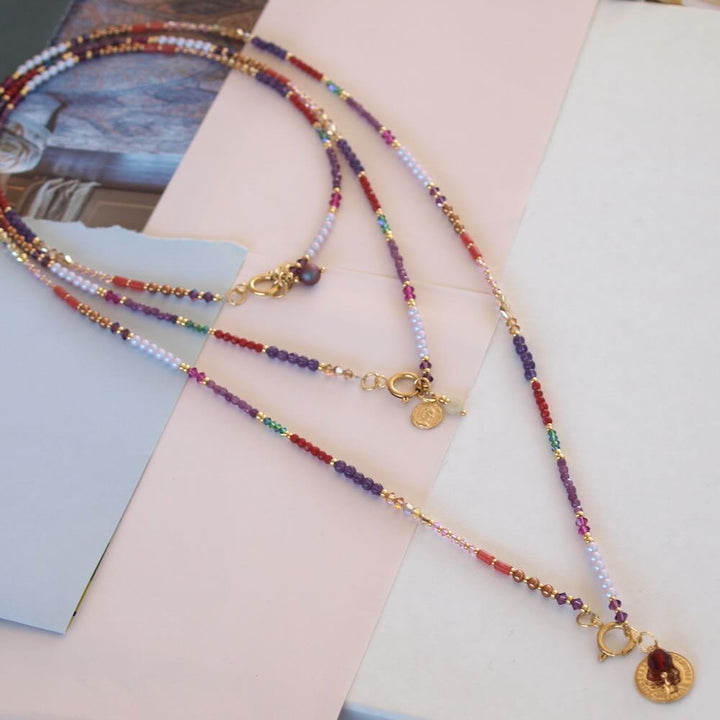 widaro ketting purple soft pink (kies je lengte)