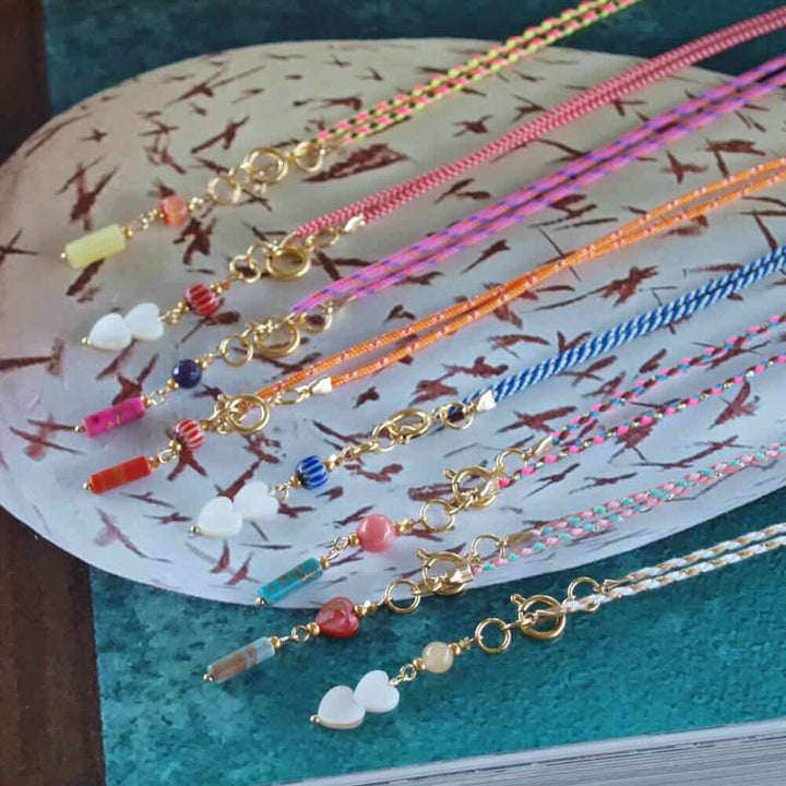 widaro ketting cord winter charms (kies je kleur)