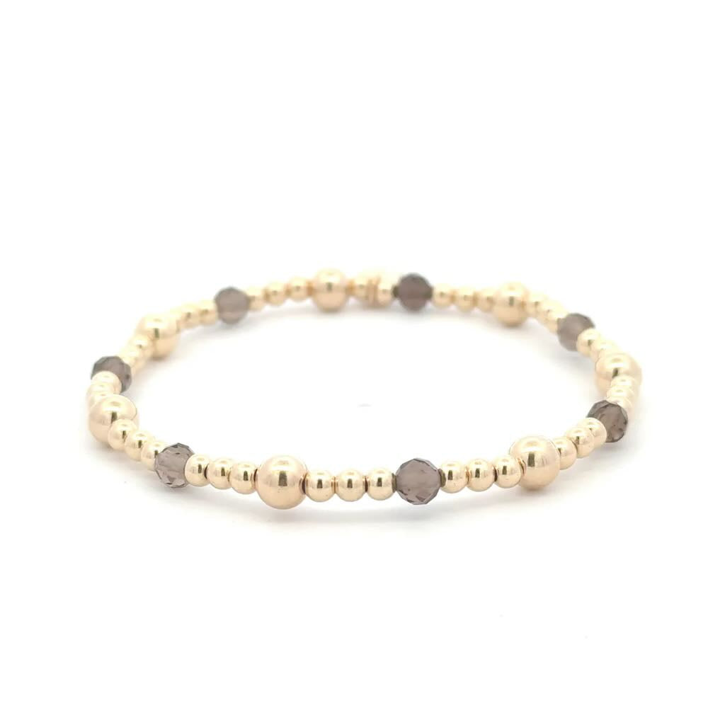Pscallme armband mix brown basic gold coloured