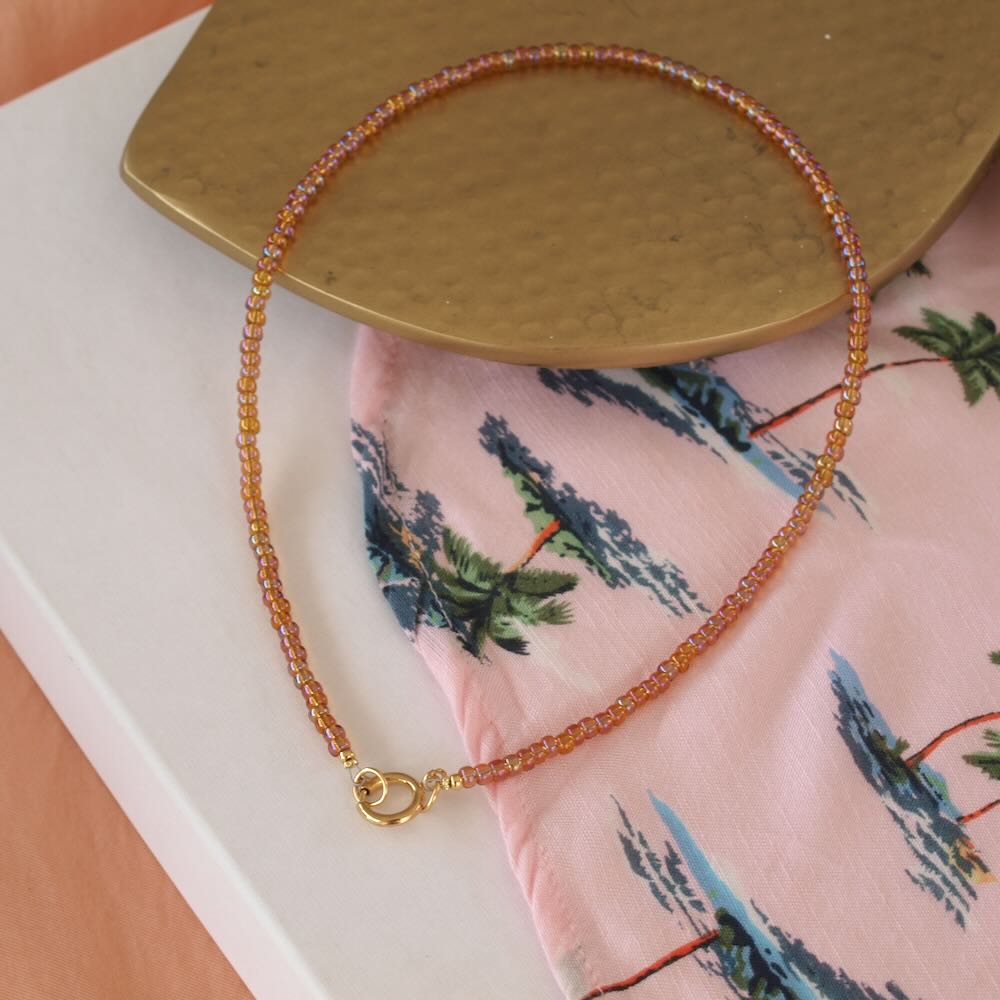 widaro ketting pastel yellow/ naturel glow (goud/zilver)
