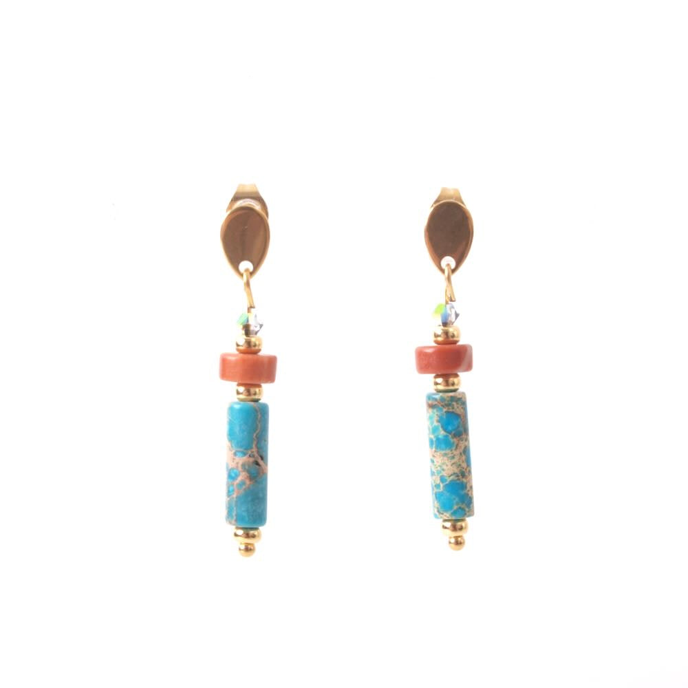 Widaro oorbellen aqua touch of beige