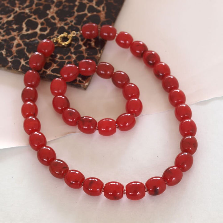 widaro set oval marmer red