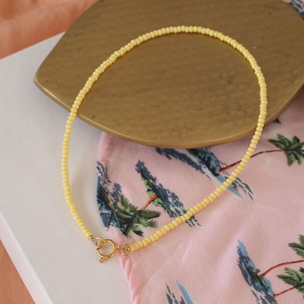 widaro ketting pastel yellow/ naturel glow (goud/zilver)