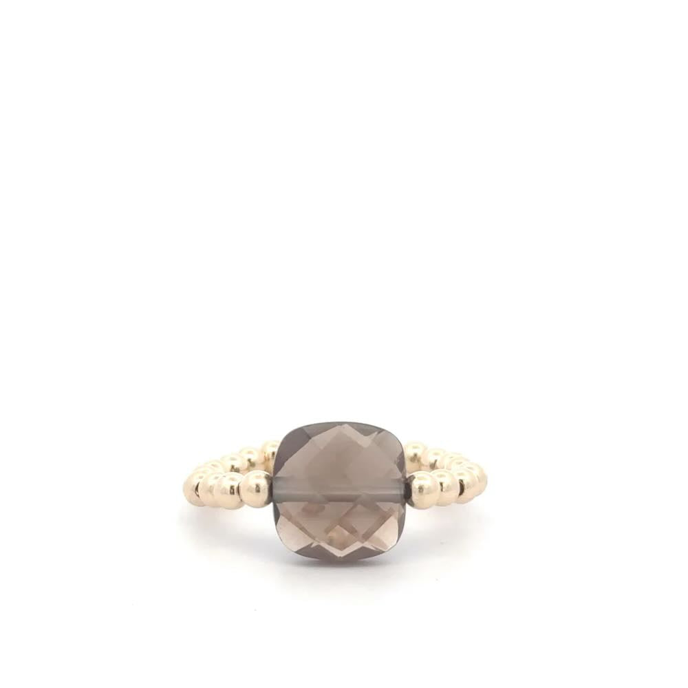 Pscallme ring Ps brown gold coloured