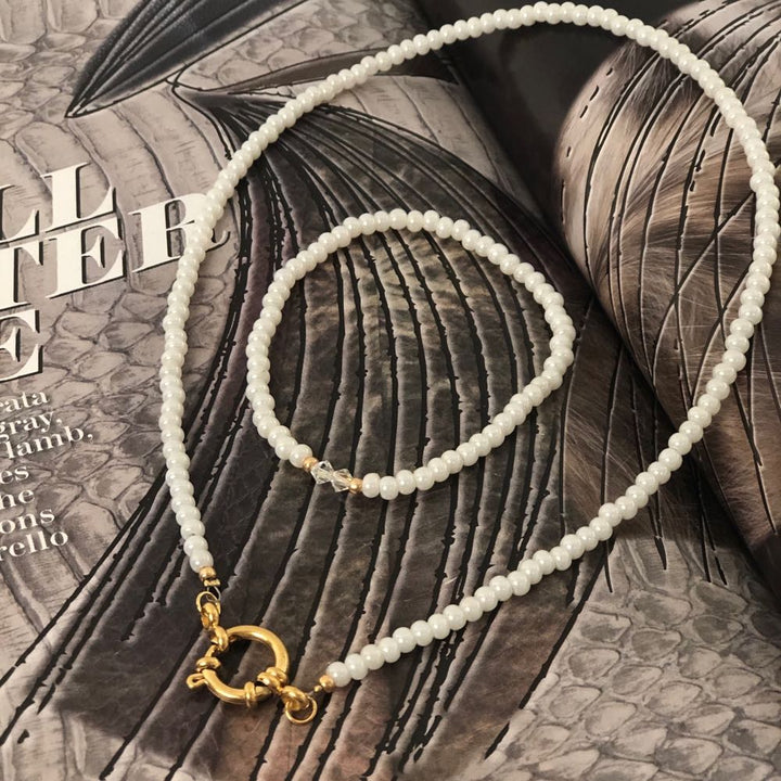 widaro ketting shiny white necklace