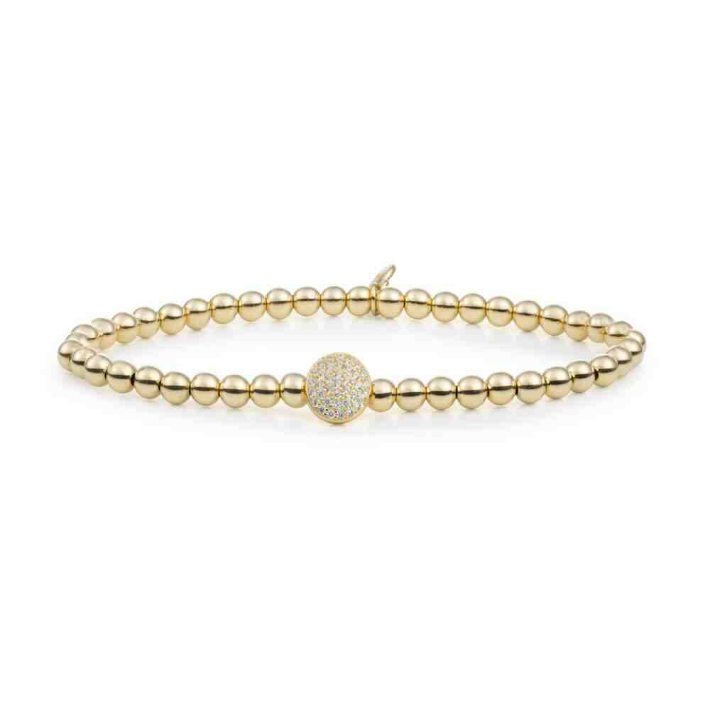 sparkling jewels armband gold disc galaxy white flame