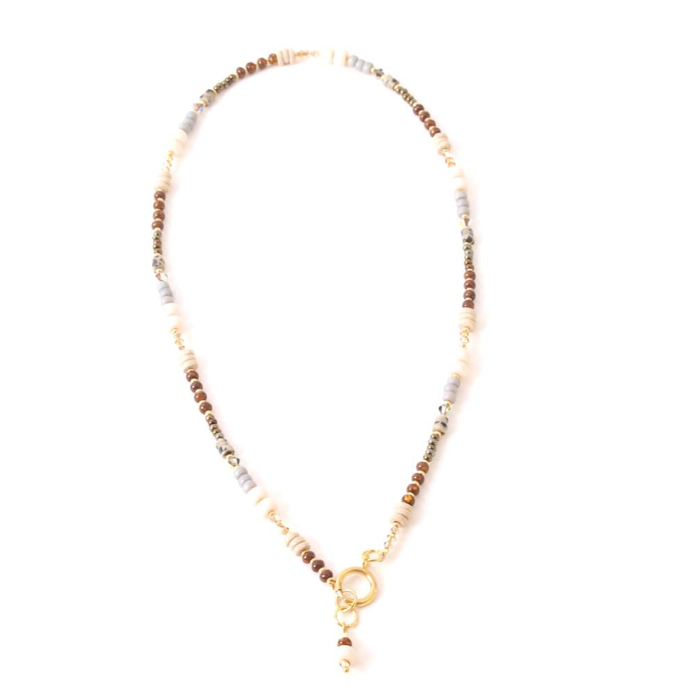 widaro halflange ketting naturel brown