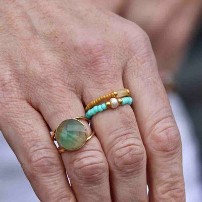 widaro ring color pearl rings