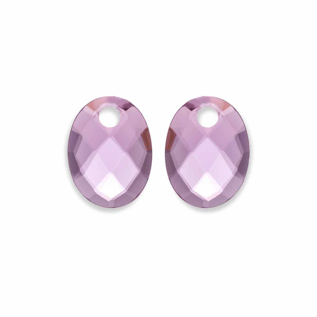 sparkling jewels hangers medium oval aubergine quartz