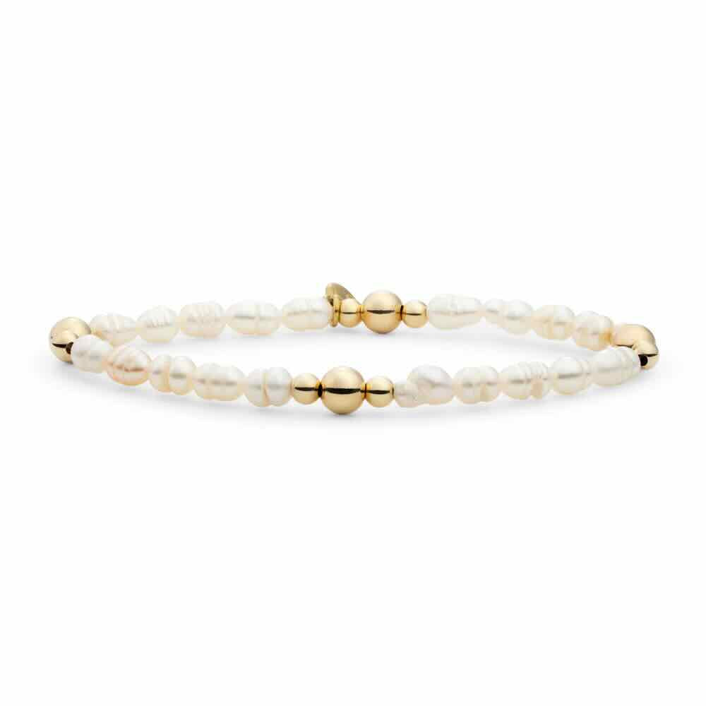 sparkling jewels armband pearl bold mix gold