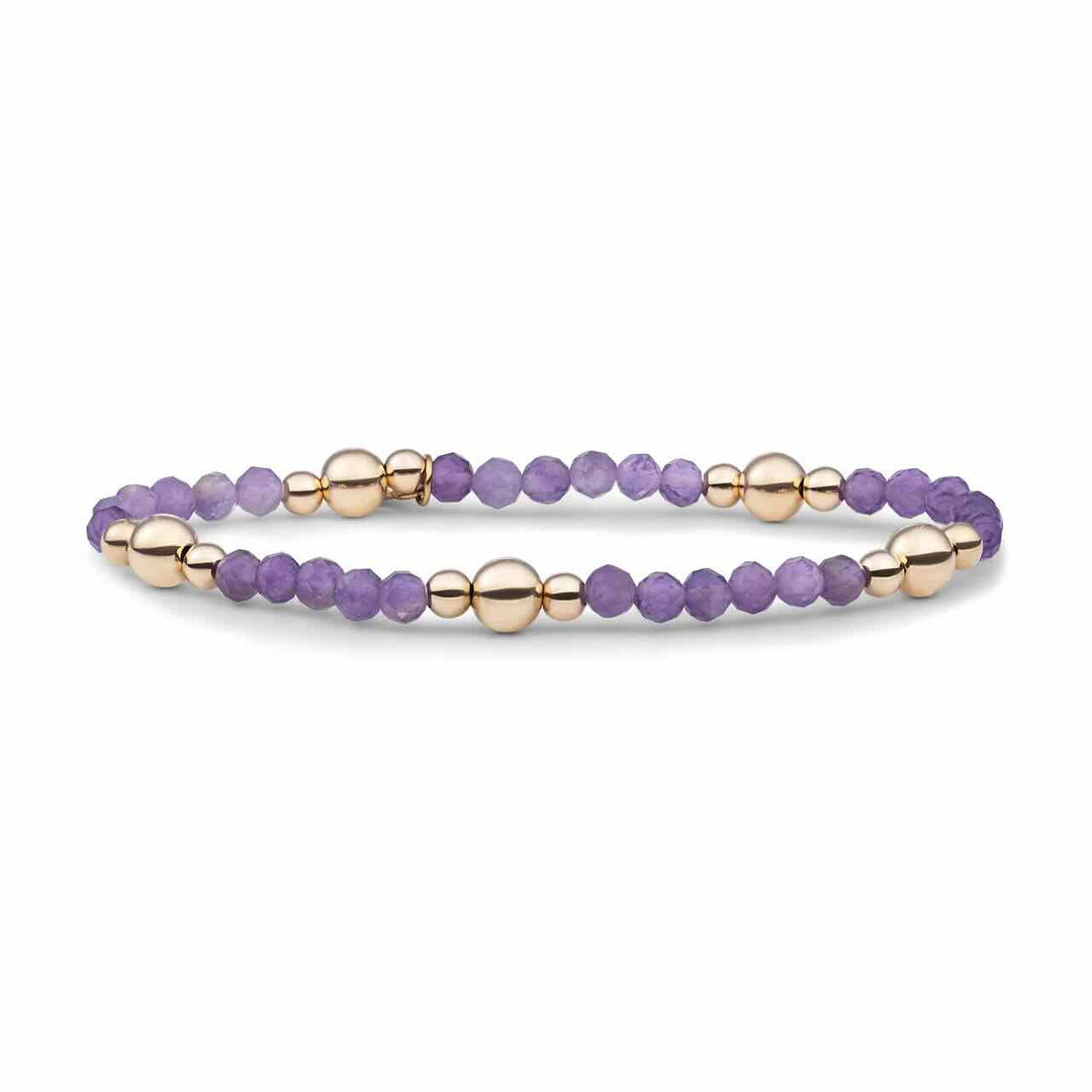 sparkling jewels armband bold mix amethist gold