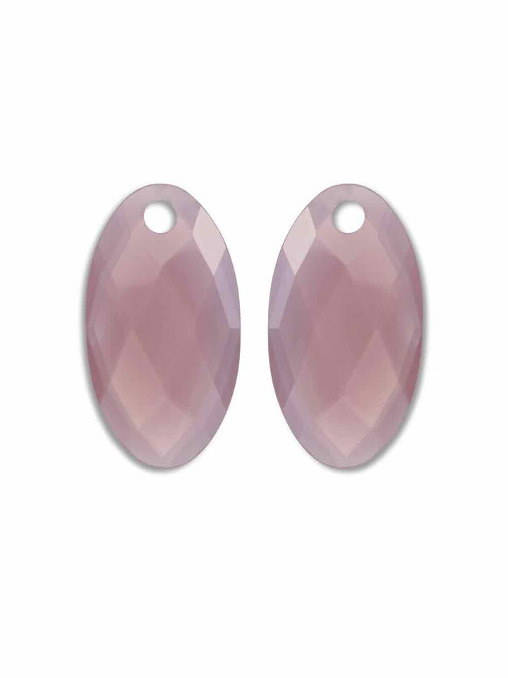sparkling jewels edelstenen hangers leaf large pink opalite