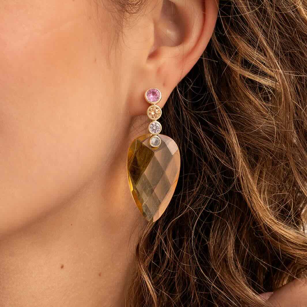 sparkling jewels hangers blossom light gold citrine
