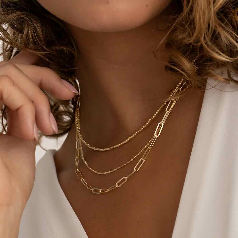 sparkling jewels kralen ketting 2mm