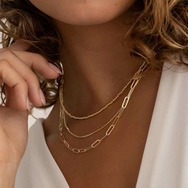 sparkling jewels kralen ketting 2mm