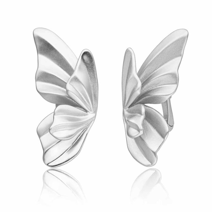 sparkling jewels oorbellen butterfly push back silver