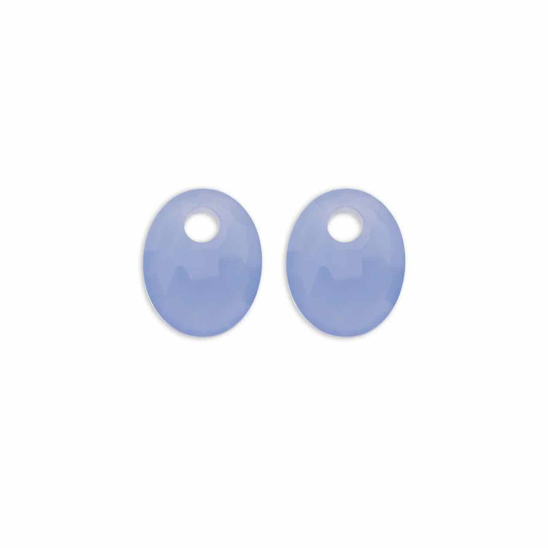 sparkling jewels hangers small oval milky blue jade