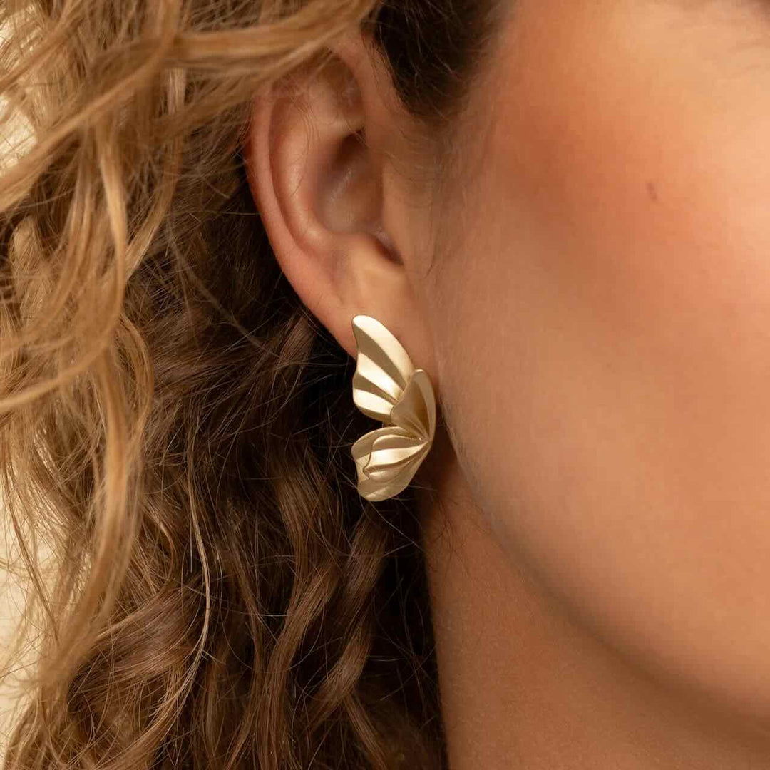 sparkling jewels oorbellen butterfly push back gold