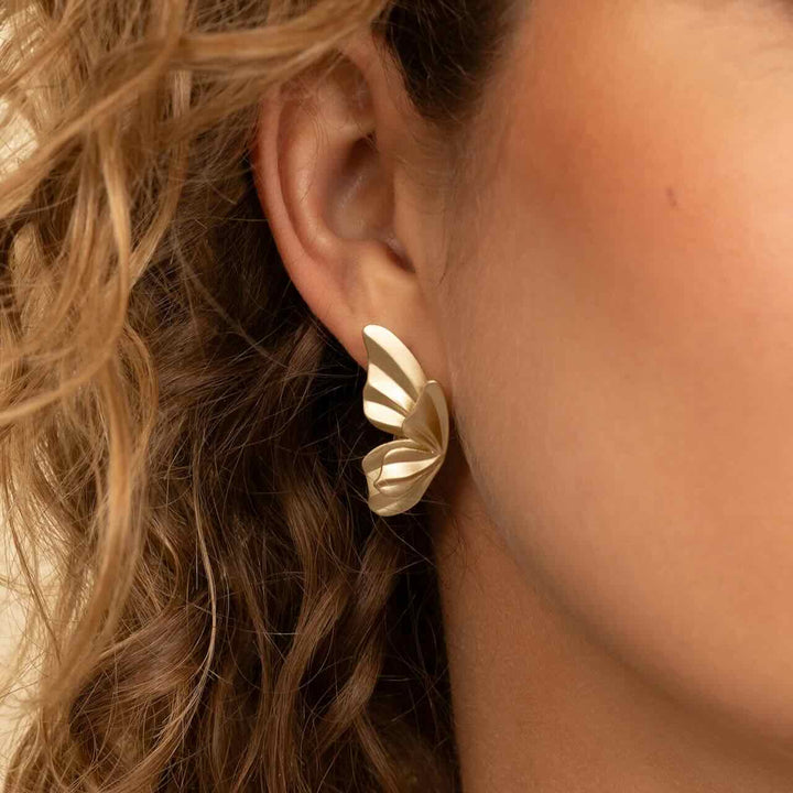 sparkling jewels oorbellen butterfly push back gold