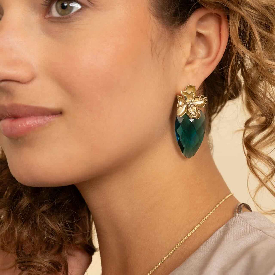 sparkling jewels hangers blossom turquoise quartz