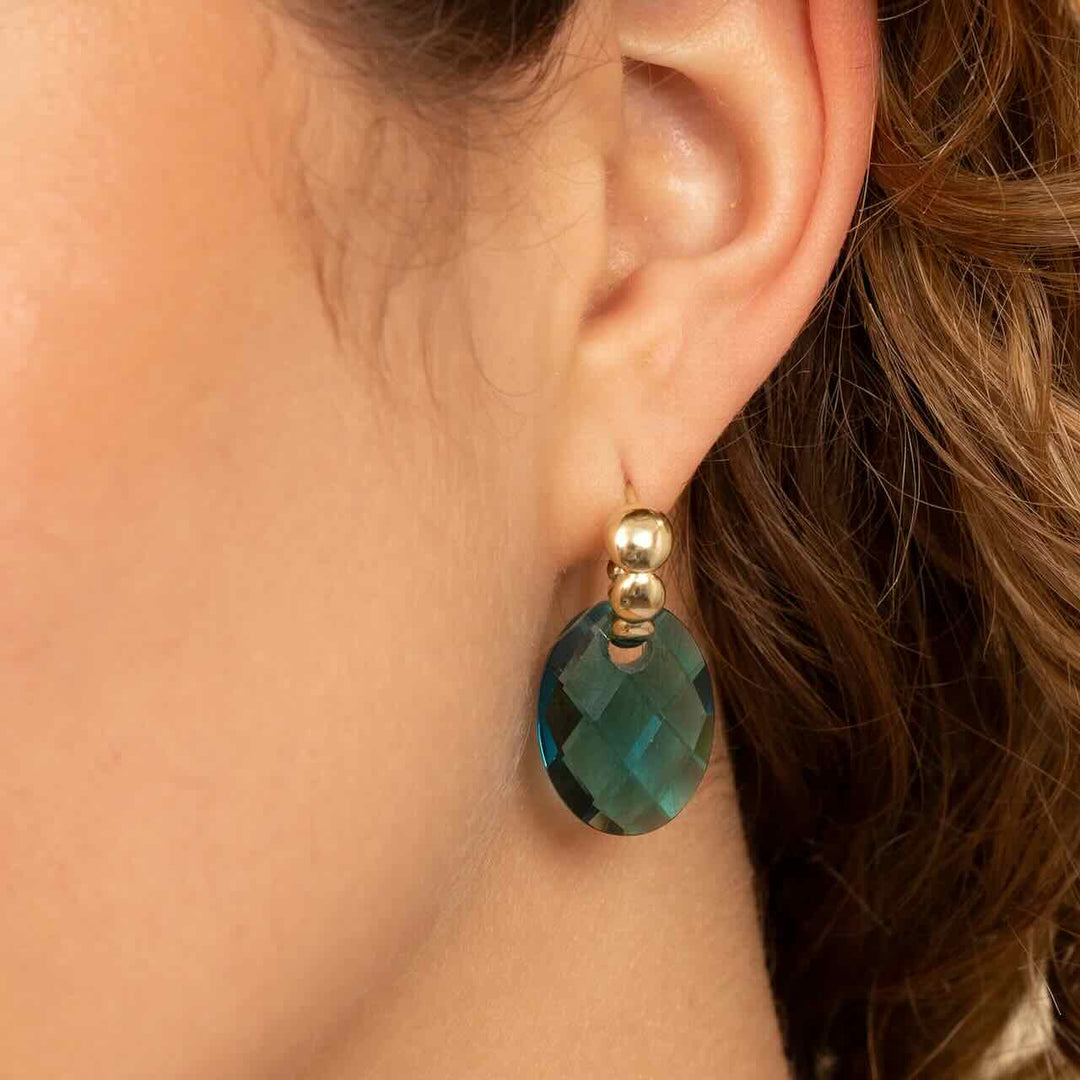 sparkling jewels hangers medium oval turquoise quartz