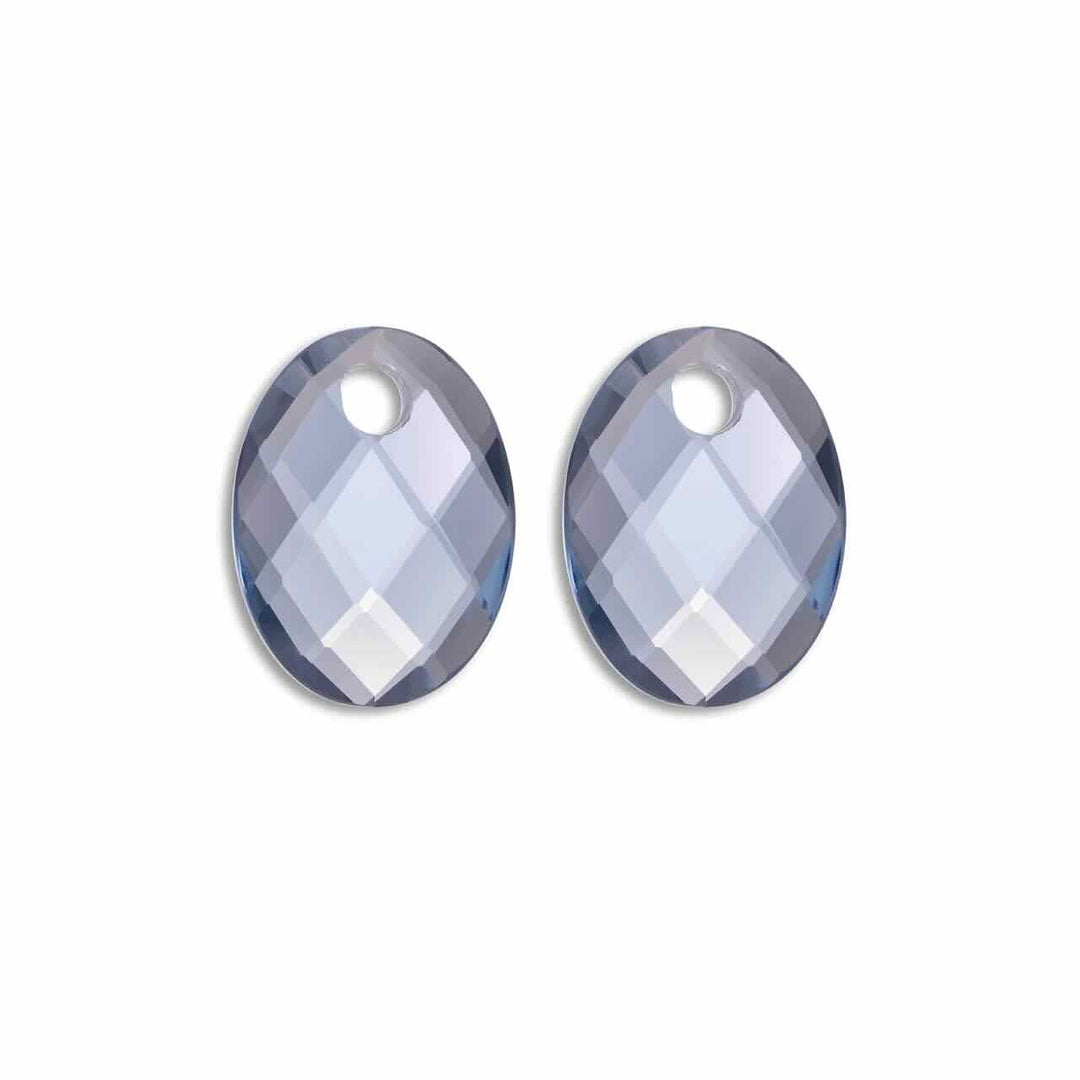 sparkling jewels hangers medium oval ice blue quartz