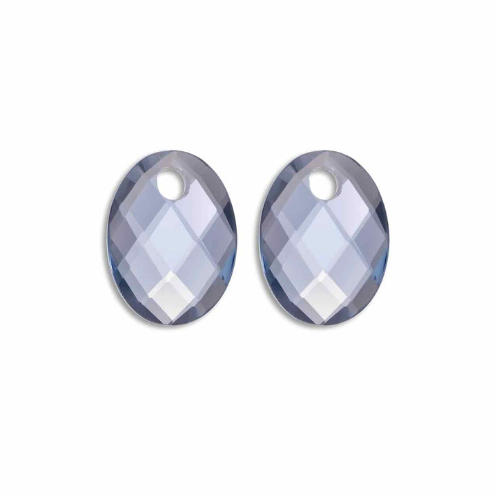 sparkling jewels hangers medium oval ice blue quartz