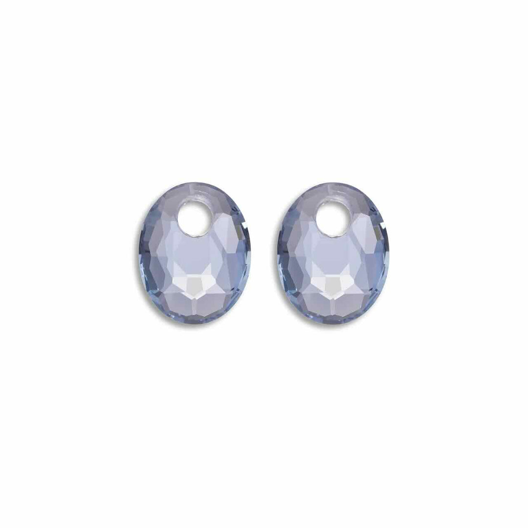 sparkling jewels hangers small oval ice blue quartz