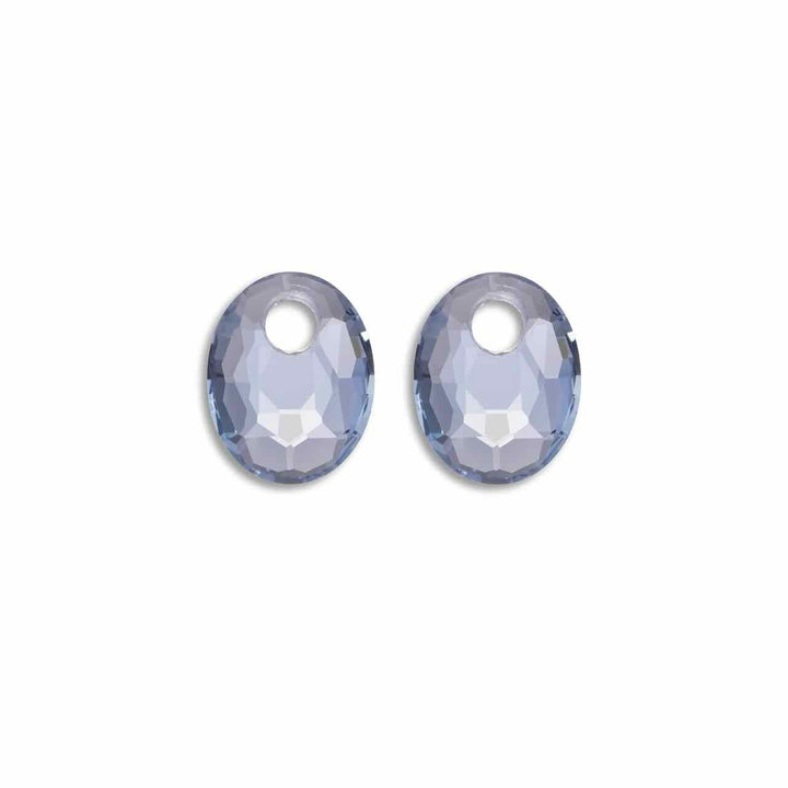 sparkling jewels hangers small oval ice blue quartz