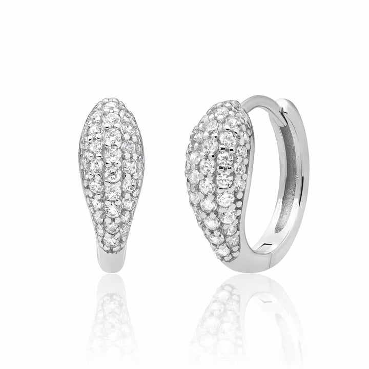 sparkling jewels creolen bold fuse small zirconia silver