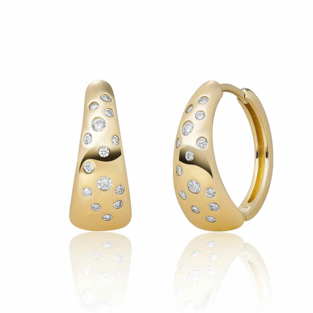 sparkling jewels creolen bold fush zirconia gold