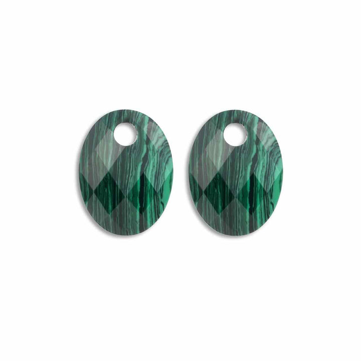 sparkling jewels hangers medium oval malachite
