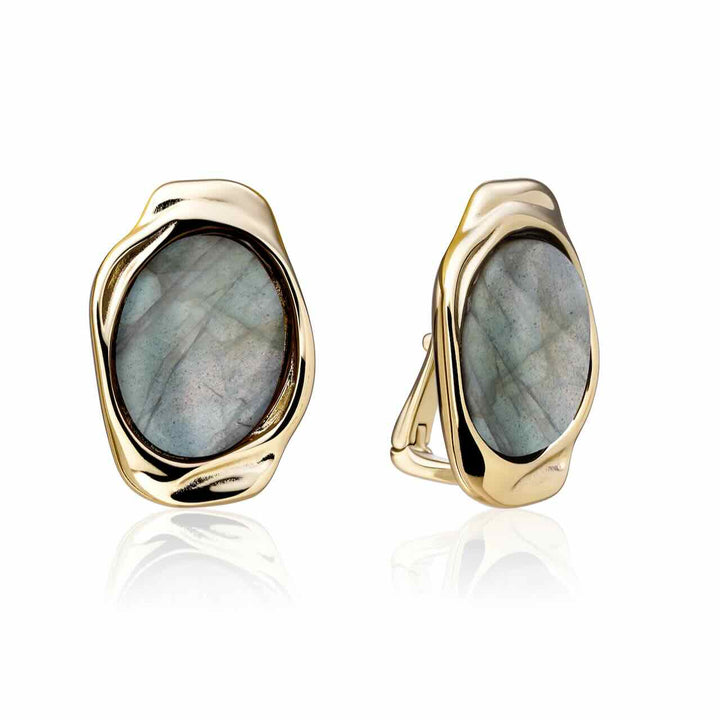 sparkling jewels oorbellen labradorite flow gold