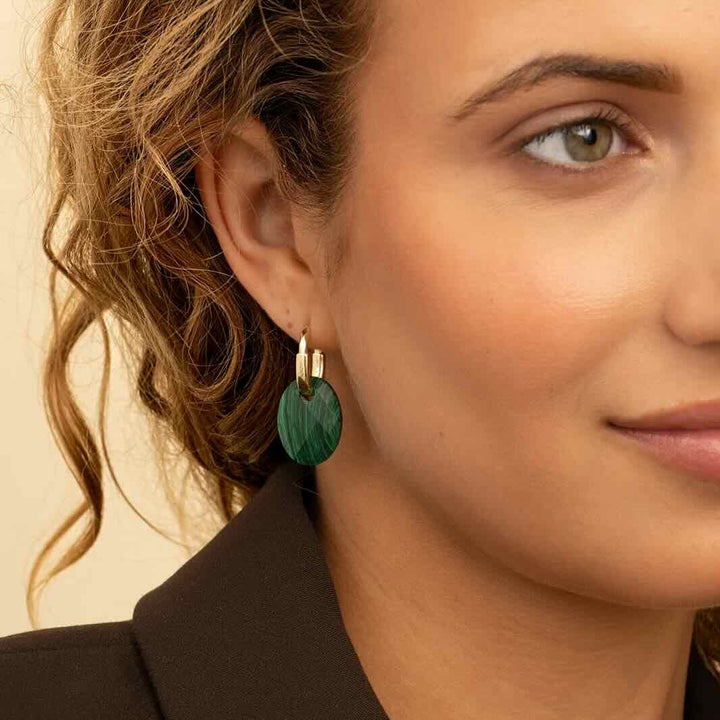 sparkling jewels hangers medium oval malachite