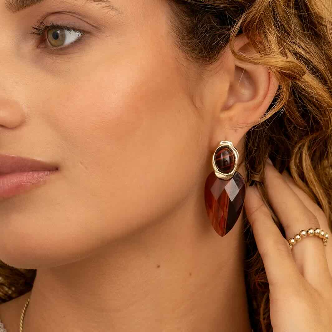 sparkling jewels hangers blossom red tiger eye
