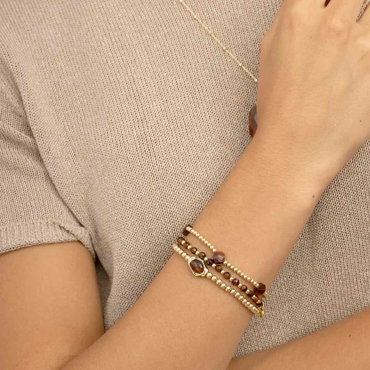 sparkling jewels flow armband red tiger eye