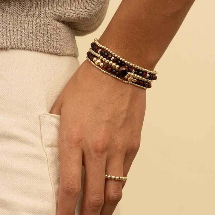 sparkling jewels armband red tiger eye bold mix