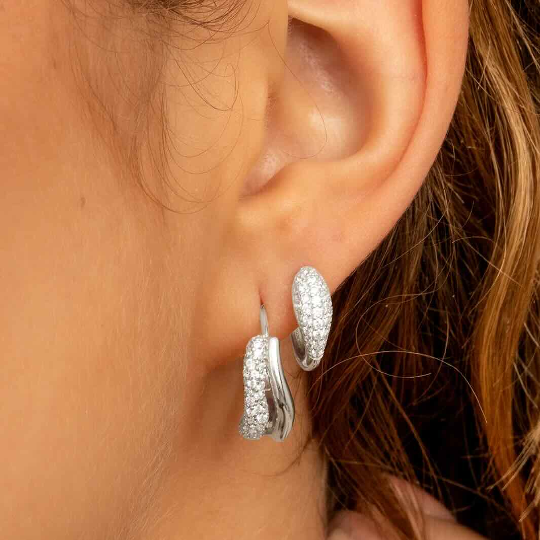 sparkling jewels creolen bold fuse small zirconia gold