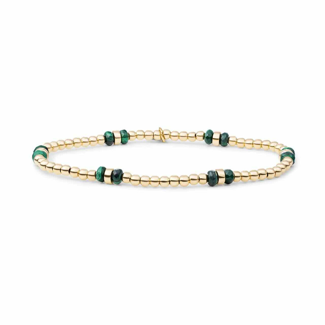 sparkling jewels armband double reverse roundel malachite