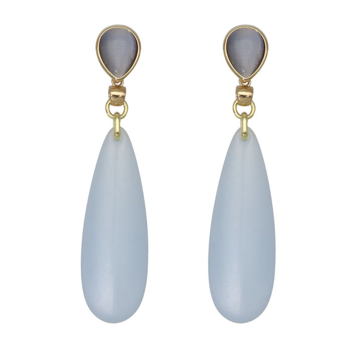camps & camps oorbellen chique matt droplet blue