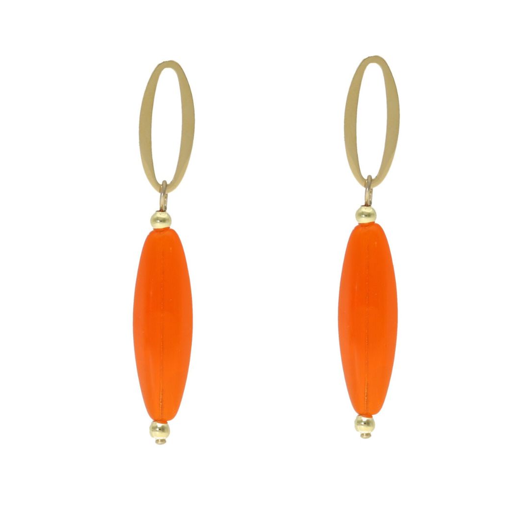 camps & camps oorbellen summer droplet orange