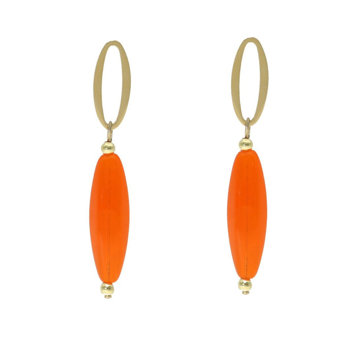 camps & camps oorbellen summer droplet orange