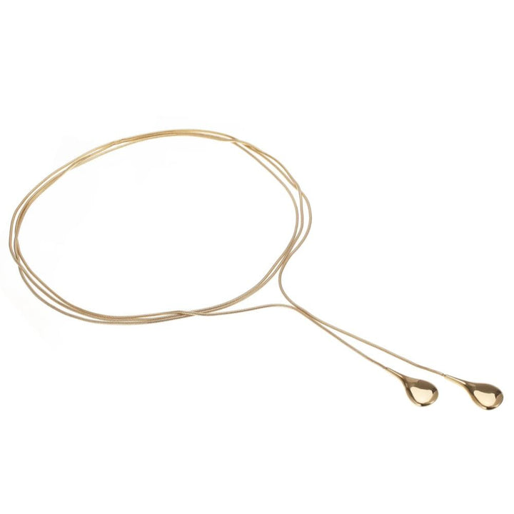 Rose & Camellia ketting long with drops