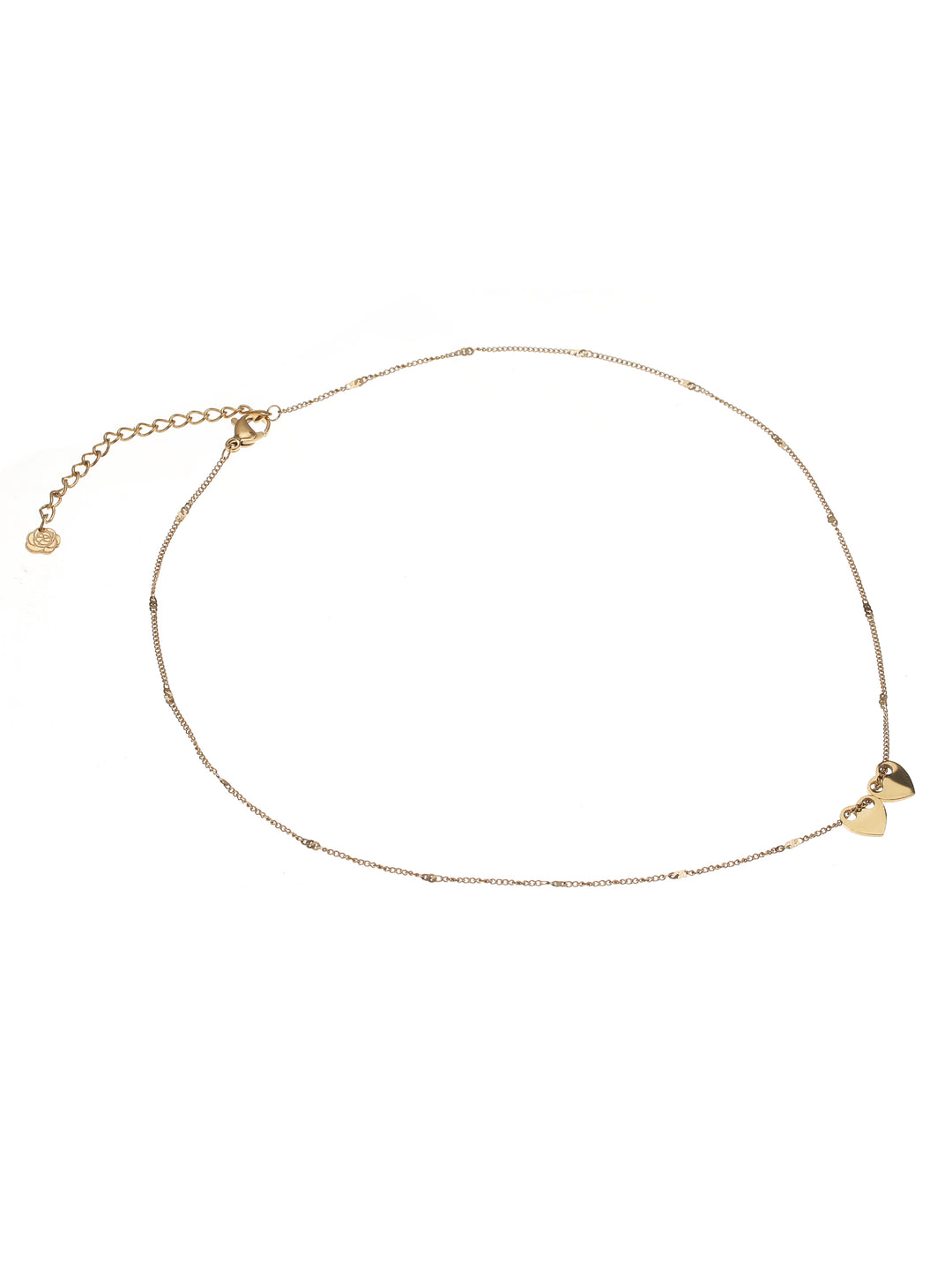 Rose & Camellia ketting dubble hearts